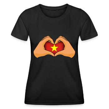 Vietnam - T-shirt sport Femme - noir - Devant - AI Model Female 172 light (172cm)