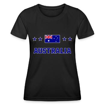 Australien - Frauen Funktions-T-Shirt - Schwarz - Vorne - AI Model Female 172 light (172cm)