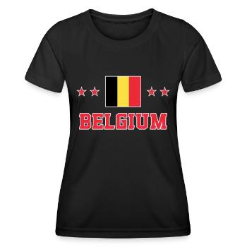 Belgium - Women's Functional T-Shirt - black - Front - AI Model Female 172 light (172cm)