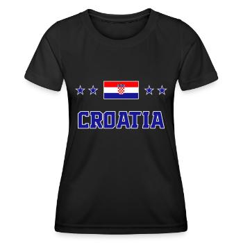 Kroatien - Frauen Funktions-T-Shirt - Schwarz - Vorne - AI Model Female 172 light (172cm)