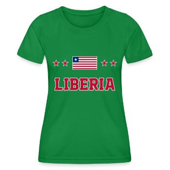 Liberia - Frauen Funktions-T-Shirt - Kelly Green - Vorne - AI Model Female 172 dark (172cm)