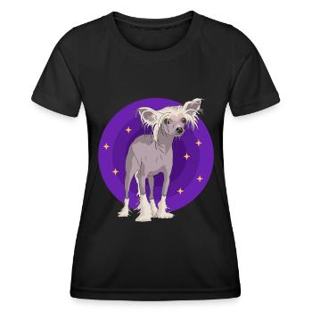 Chinese Crested Chinese Crested Gift - Women's Functional T-Shirt - black - Front - AI Model Female 172 light (172cm)