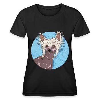 Chinese Crested Chinese Crested Gift - Women's Functional T-Shirt - black - Front - AI Model Female 172 light (172cm)