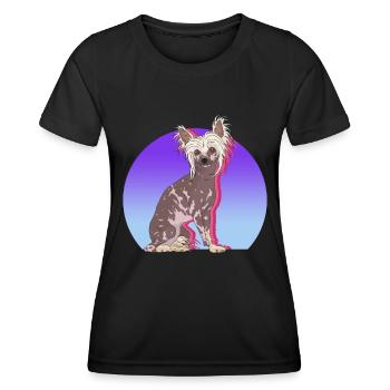 Chinese Crested Chinese Cresteds Gift - Women's Functional T-Shirt - black - Front - AI Model Female 172 light (172cm)