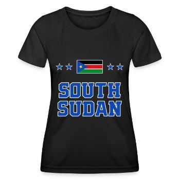 South Sudan - Women's Functional T-Shirt - black - Front - AI Model Female 172 light (172cm)