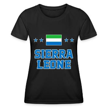 Sierra Leone - Frauen Funktions-T-Shirt - Schwarz - Vorne - AI Model Female 172 light (172cm)