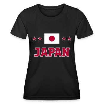 Japon - T-shirt sport Femme - noir - Devant - AI Model Female 172 light (172cm)