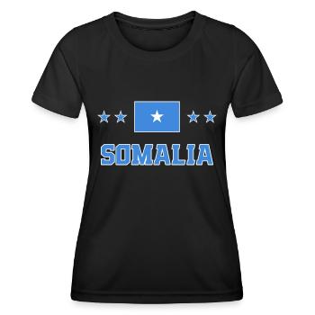 Somalie - T-shirt sport Femme - noir - Devant - AI Model Female 172 light (172cm)
