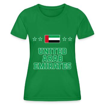 United Arab Emirates - Women's Functional T-Shirt - kelly green - Front - AI Model Female 172 dark (172cm)