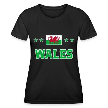 Wales - Women's Functional T-Shirt - black - Front - AI Model Female 172 light (172cm)