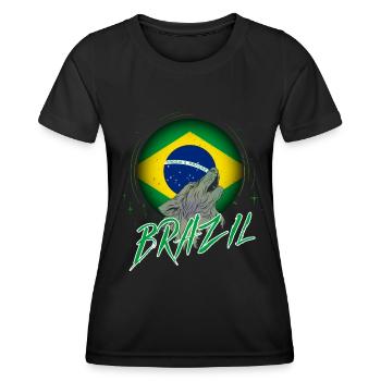 Brazil - Women's Functional T-Shirt - black - Front - AI Model Female 172 light (172cm)