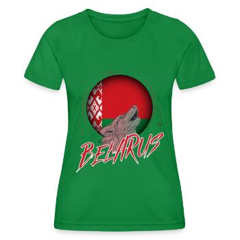 Belarus - Women's Functional T-Shirt - kelly green - Front - AI Model Female 172 dark (172cm)