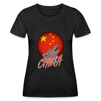 Chine - T-shirt sport Femme - noir - Devant - AI Model Female 172 light (172cm)
