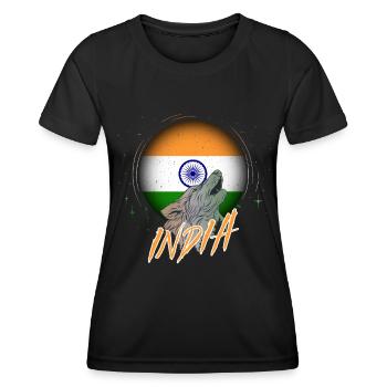 Inde - T-shirt sport Femme - noir - Devant - AI Model Female 172 light (172cm)