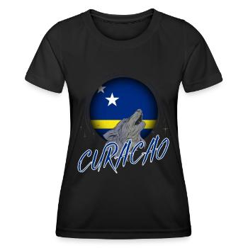 Curaçao - Frauen Funktions-T-Shirt - Schwarz - Vorne - AI Model Female 172 light (172cm)