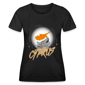 Zypern - Frauen Funktions-T-Shirt - Schwarz - Vorne - AI Model Female 172 light (172cm)