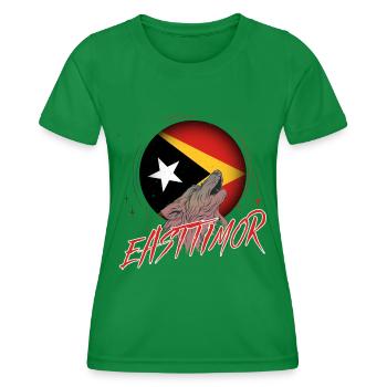 Timor oriental - T-shirt sport Femme - vert - Devant - AI Model Female 172 dark (172cm)
