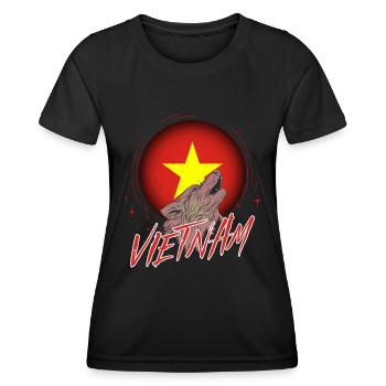 Vietnam - T-shirt sport Femme - noir - Devant - AI Model Female 172 light (172cm)