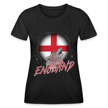 England - Frauen Funktions-T-Shirt - Schwarz - Vorne - AI Model Female 172 light (172cm)