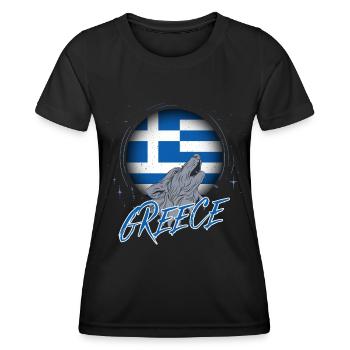 Griechenland - Frauen Funktions-T-Shirt - Schwarz - Vorne - AI Model Female 172 light (172cm)