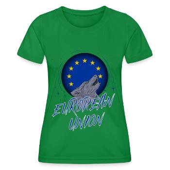 Union européenne - T-shirt sport Femme - vert - Devant - AI Model Female 172 dark (172cm)