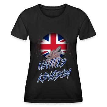 Royaume-Uni - T-shirt sport Femme - noir - Devant - AI Model Female 172 light (172cm)