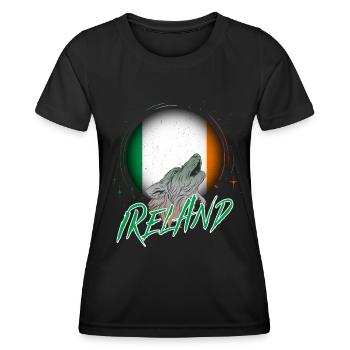 Irland - Frauen Funktions-T-Shirt - Schwarz - Vorne - AI Model Female 172 light (172cm)