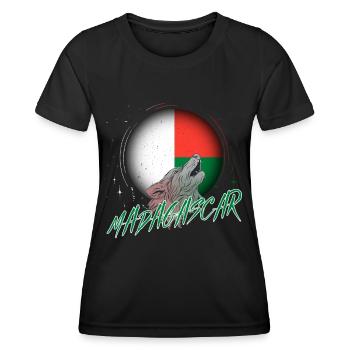 Macédoine - T-shirt sport Femme - noir - Devant - AI Model Female 172 light (172cm)
