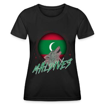 Malediven - Frauen Funktions-T-Shirt - Schwarz - Vorne - AI Model Female 172 light (172cm)