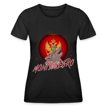 Monténégro - T-shirt sport Femme - noir - Devant - AI Model Female 172 light (172cm)