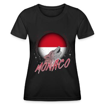 Monaco - Frauen Funktions-T-Shirt - Schwarz - Vorne - AI Model Female 172 light (172cm)