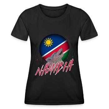 Namibia - Frauen Funktions-T-Shirt - Schwarz - Vorne - AI Model Female 172 light (172cm)