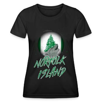 Île Norfolk - T-shirt sport Femme - noir - Devant - AI Model Female 172 light (172cm)