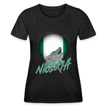Nigeria - Frauen Funktions-T-Shirt - Schwarz - Vorne - AI Model Female 172 light (172cm)