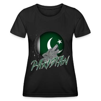 Pakistan - T-shirt sport Femme - noir - Devant - AI Model Female 172 light (172cm)
