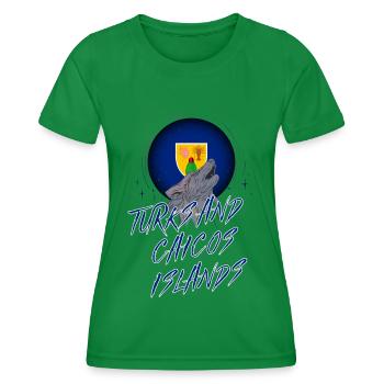 Turks et Caicos (Îles) - T-shirt sport Femme - vert - Devant - AI Model Female 172 dark (172cm)