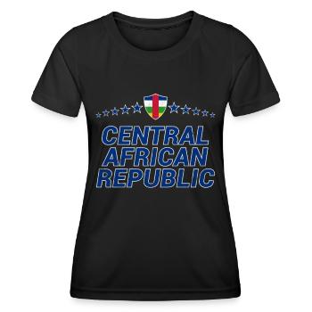 République Centrafricaine - T-shirt sport Femme - noir - Devant - AI Model Female 172 light (172cm)
