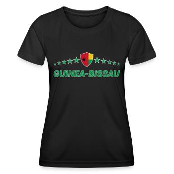 Guinea-Bissau - Frauen Funktions-T-Shirt - Schwarz - Vorne - AI Model Female 172 light (172cm)
