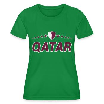 Qatar - Women's Functional T-Shirt - kelly green - Front - AI Model Female 172 dark (172cm)