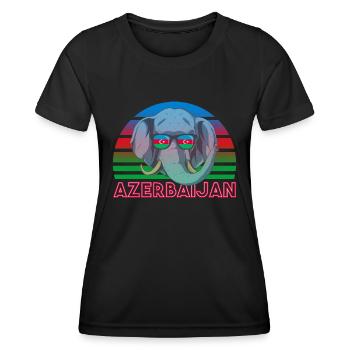 Azerbaïdjan - T-shirt sport Femme - noir - Devant - AI Model Female 172 light (172cm)