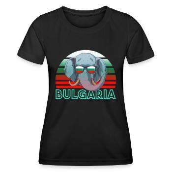 Bulgarie - T-shirt sport Femme - noir - Devant - AI Model Female 172 light (172cm)