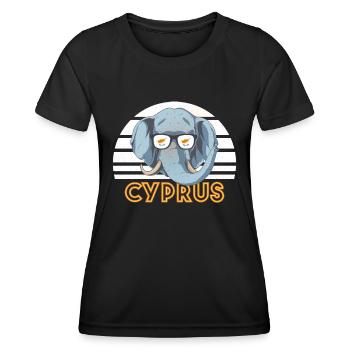 Zypern - Frauen Funktions-T-Shirt - Schwarz - Vorne - AI Model Female 172 light (172cm)