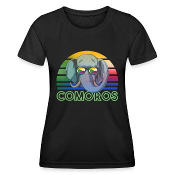 Comoros - Women's Functional T-Shirt - black - Front - AI Model Female 172 light (172cm)