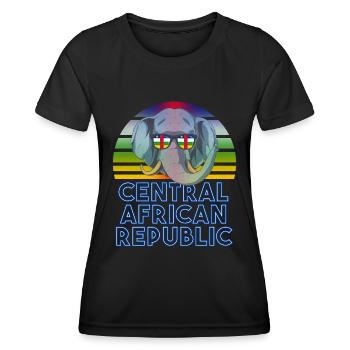 Zentralafrikanische Republik - Frauen Funktions-T-Shirt - Schwarz - Vorne - AI Model Female 172 light (172cm)