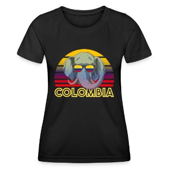 Colombie - T-shirt sport Femme - noir - Devant - AI Model Female 172 light (172cm)