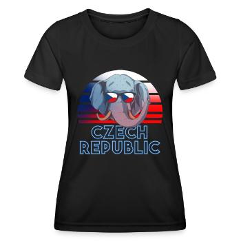 Tschechische Republik - Frauen Funktions-T-Shirt - Schwarz - Vorne - AI Model Female 172 light (172cm)