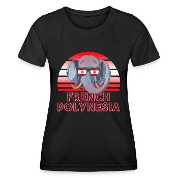 French Polynesia - Women's Functional T-Shirt - black - Front - AI Model Female 172 light (172cm)