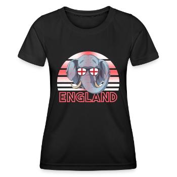 Angleterre - T-shirt sport Femme - noir - Devant - AI Model Female 172 light (172cm)