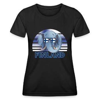 Finnland - Frauen Funktions-T-Shirt - Schwarz - Vorne - AI Model Female 172 light (172cm)
