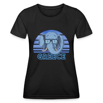 Griechenland - Frauen Funktions-T-Shirt - Schwarz - Vorne - AI Model Female 172 light (172cm)